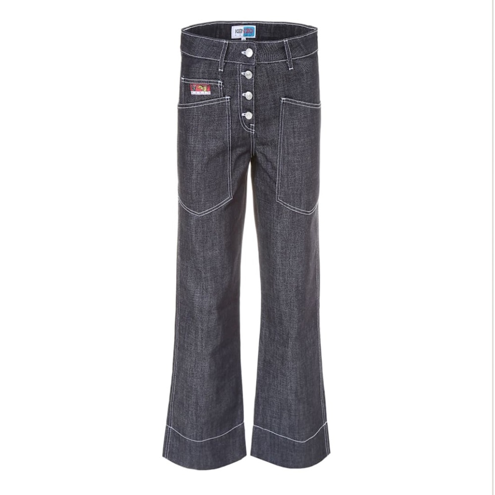 Kenzo Blue Flare Wide Leg Jeans memento collection 2